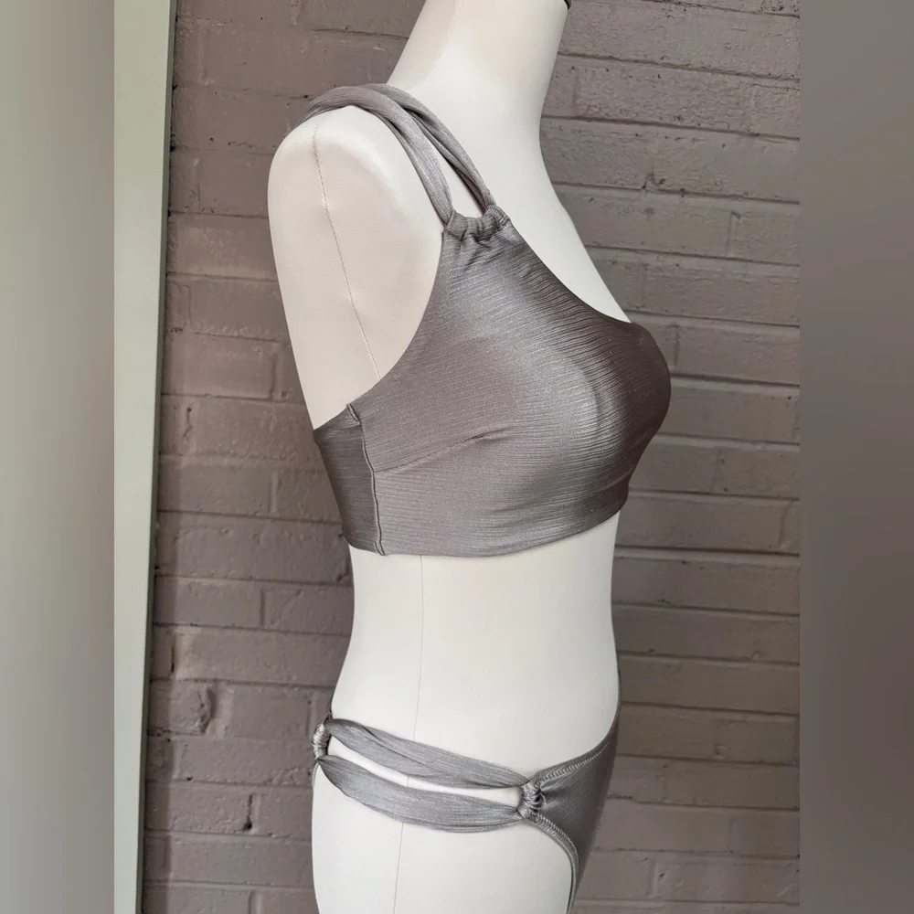 H&M pewter silver bikini 6 -Small